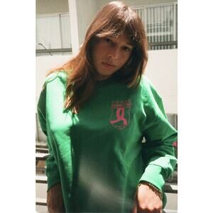 Frame Denim x P4P Pushing for Pink Breast Cancer Pullover Sweatshirt Large